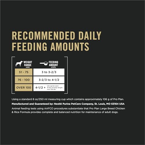 Purina Pro Plan High Protein, Digestive Health Large Breed Dog Food Dry, Chicken and Rice Formula - 34 lb. Bag