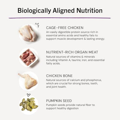 Stella & Chewy's Freeze-Dried Raw Cat Dinner Morsels - Premium Chicken Recipe with 98% Cage-Free Meat & Organs - Natural Grain-Free Cat & Kitten Food - Made in USA - 3.5 oz