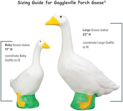 Fox Valley Traders Gaggleville Porch Goose Baby Statue – Charming 17" Outdoor Decorative Figurine for Garden, Patio, or Entryway Accent