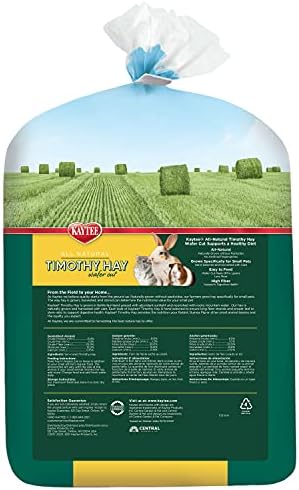 Kaytee Wafer Cut All Natural Timothy Hay for Pet Guinea Pigs, Rabbits & Other Small Animals, 60 Ounce