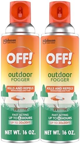OFF! Outdoor Insect & Mosquito Repellent Fogger, Backyard Pretreat, Kills & Repels Insects in an up to 900 sq, ft, area, 16 oz (Pack of 2)