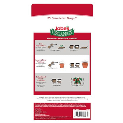 Jobe’s Organics Granular Garden Fertilizer, Easy Plant Care Fertilizer for Vegetable Gardens and Tomato Plants, 4 lbs Bag