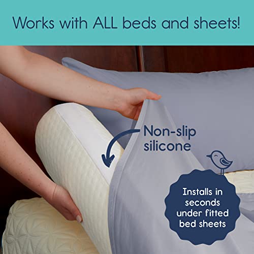 hiccapop [2-Pack] Foam Bed Bumpers for Toddlers, Toddler Bed Rails w/ Water-resistant Cover, Bed Guard Rail for Toddlers for Twin, Queen, King Beds