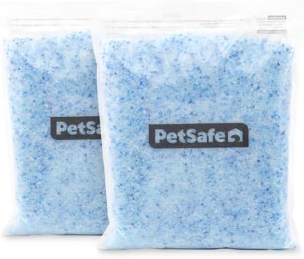 PetSafe ScoopFree Premium Crystal Cat Litter - Outperforms Clay Litter - Less Tracking, Dust for A Fresh Home - Non-Clumping - Two 4.3 lb Bags of Litter (8.6 lb Total) - Original Blue