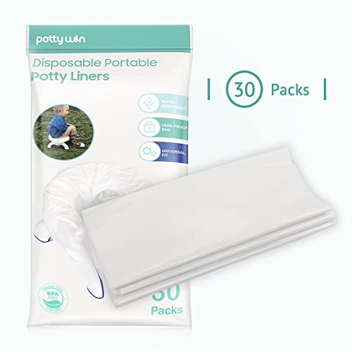 [30 Counts] Disposable Potty Liners Compatible with OXO Tot 2-in-1 Go Potty, Potty Refill Bags for Toddler Travel, Universal Potty Bags Fit Most Potty Chairs and Travel Potty