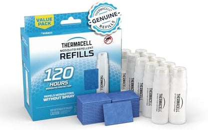 Thermacell Mosquito Repellent Refills; Provide 120 Hours of Protection; Contain 30 Repellent Mats, 10 Fuel Cartridges; Compatible with Any Fuel-Powered Mosquito Repeller Product