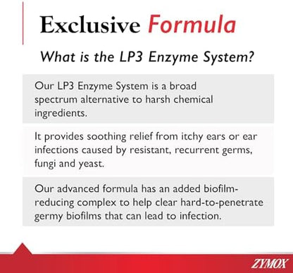 Zymox Advanced Formula Otic Plus Enzymatic Ear Solution for Dogs and Cats with 1% Hydrocortisone, 1.25oz
