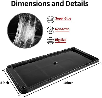 LULUCATCH Super Glue Traps 12 Pack for Mice & Snakes, Larger, Heavier Sticky Traps with Non-Toxic Glue. Sticky Mouse Traps Indoor, Easy to Set, Pet Safe Pest Control