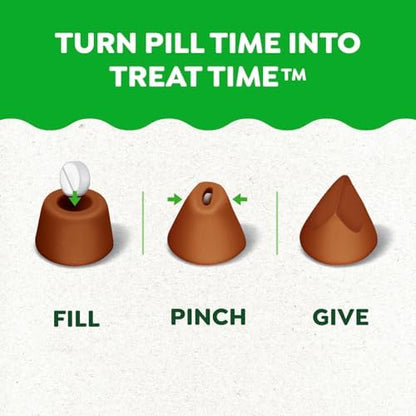 Greenies Pill Pockets for Dogs Small Size, Soft Dog Treats, Cheese Flavor, (6) 3.2 oz. Pouches (180 Treats Total)
