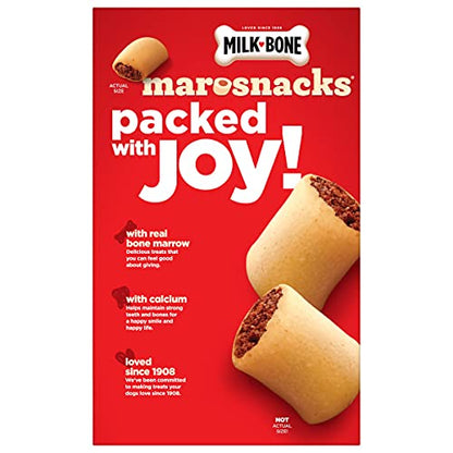 Milk-Bone MaroSnacks Dog Treats, Beef, 15 Ounce (Pack of 6) with Real Bone Marrow and Calcium