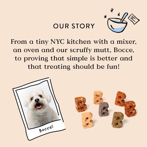 Bocce's Bakery Bac'n Nutty Soft & Chewy Dog Treats, Wheat-Free PB & Bacon Flavored All Natural Limited Ingredient Oven Baked Cookies for Dogs, 12 oz
