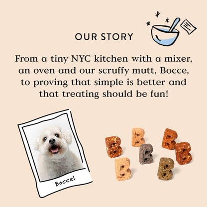 Bocce's Bakery Bac'n Nutty Soft & Chewy Dog Treats, Wheat-Free PB & Bacon Flavored All Natural Limited Ingredient Oven Baked Cookies for Dogs, 12 oz