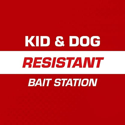 Tomcat Rat and Mouse Killer Disposable Stations for Indoor/Outdoor Use: Child and Dog Resistant, Pre-Filled, Easy Monitoring, 2-Pack
