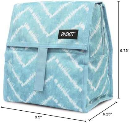 Freezable Lunch Bag, Aqua Tie Dye