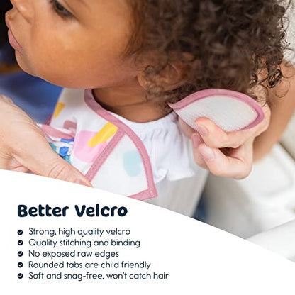 Tiny Twinkle Mess Proof Baby Bibs for Eating - Waterproof, Wipeable Bibs - Toddler Bibs - Travel Friendly - PFAS, PVC, BPA, Phthalate Free - Baby Food Bibs(3 Pack,Unicorn)