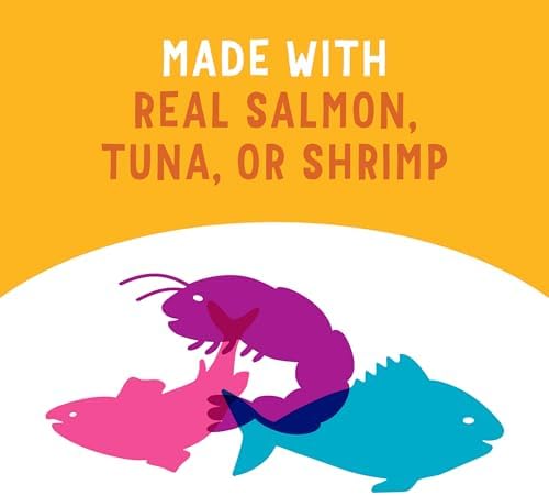 Purina Friskies Grain Free Wet Cat Food Lickable Cat Treats Variety Pack, Lil' Soups With Salmon, Tuna or Shrimp - (Pack of 30) 1.2 oz. Cups