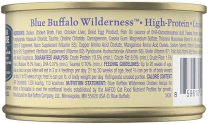 Blue Buffalo Wilderness High-Protein Grain-Free Wet Kitten Food, Chicken Paté Recipe, 3-oz Cans, 24-Count