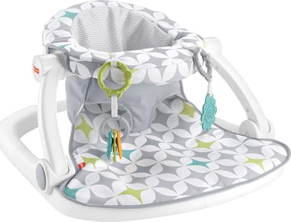 Fisher-Price Portable Baby Chair Sit-Me-Up Floor Seat With Developmental Toys & Machine Washable Seat Pad, Starlight Bursts