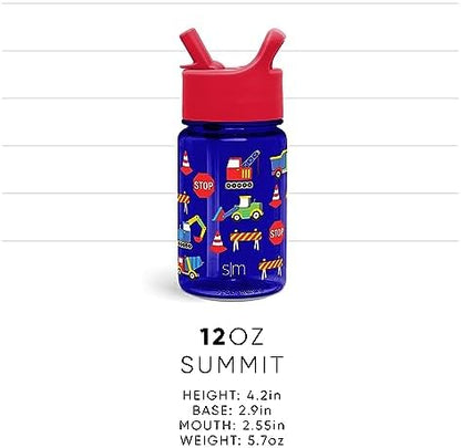Simple Modern Disney Minnie Mouse Kids Water Bottle Plastic BPA-Free Tritan Cup with Leak Proof Straw Lid | Reusable and Durable for Toddlers, Girls | Summit Collection | 12oz, Minnie Mouse Retro