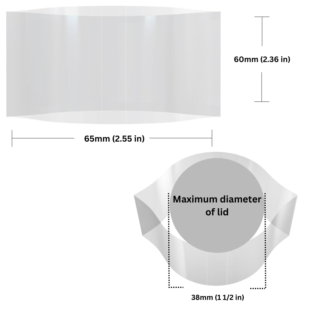 Supplement and Supply 65 x 60 mm Clear Perforated Shrink Sleeve for Small Jars, Beverage Bottles, Liquor Bottles [Compatible Diameter: 1 1/2”] - Bundle of 1,000