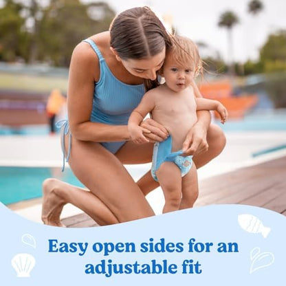Huggies Little Swimmers Disposable Swim Diapers, Size 5-6 (32+ lbs), 34 Ct (2 packs of 17), Packaging May Vary