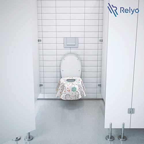 Toilet Seat Covers Disposable - 20 Pack - Waterproof, Ideal for Kids and Adults – Extra Large, Individually Wrapped for Travel, Toddlers Potty Training in Public Restrooms (Dinosaurs, 20)