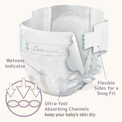 Bambo Nature Hypoallergenic Baby Diapers, Eco-Labelled Sustainable Diapers, Enhanced Leakage Protection, Totally Chlorine-free, Skin Friendly, and Super Absorbent - Size 4 (27 Count)