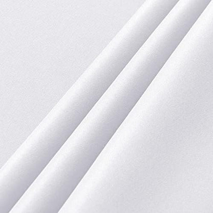 sancua 2 Pack White Tablecloth 60 x 102 Inch, Rectangle 6 Feet Table Cloth - Stain and Wrinkle Resistant Washable Polyester Table Cover for Dining Tables, Buffet Parties and Camping