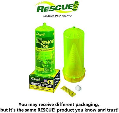 RESCUE! Reusable Yellowjacket Trap - 2 Pack + 2 Ten-Week Refills