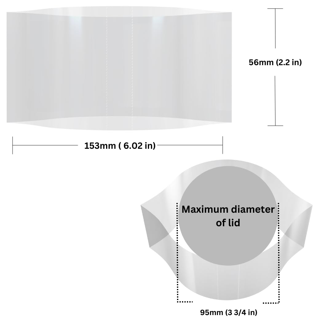 Supplement and Supply 153 x 56 mm Clear Perforated Shrink Band for Canisters, Wide Mouth Mason Jars, Plastic Jars and More. [Compatible Diameter: 3 3/4”] - Bundle of 1,000