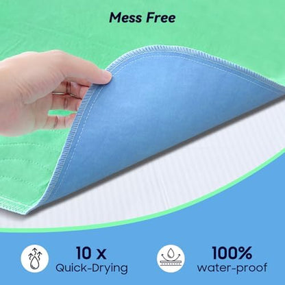 4 Pack 36” x 36” Extra Heavy Absorbency Washable Underpads, Waterproof Quick Drying Nursing Pads Incontinence Bed Pads, Reusable Washable Pee Pads for Dogs, Diaper Changing & Adults