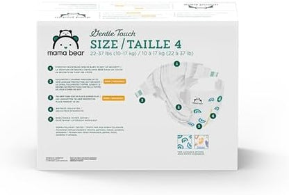 Amazon Brand - Mama Bear Gentle Touch Diapers, Size 4, 148 Count (4 packs of 37)