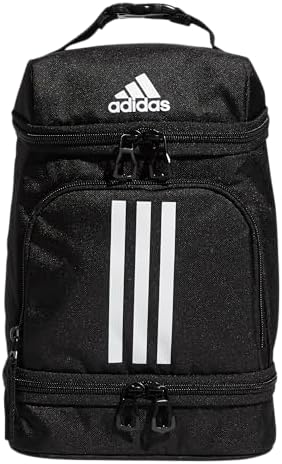 adidas Excel Insulated Lunch Bag, Cooler with Zipper, Pocket for Ice Pack, and Clip, Temperature Control Insulation