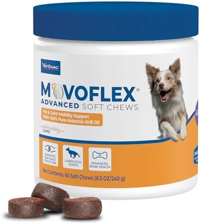 Advanced Soft Chews Hip and Joint Support Supplement for Medium Dogs 60 Count by Virbac