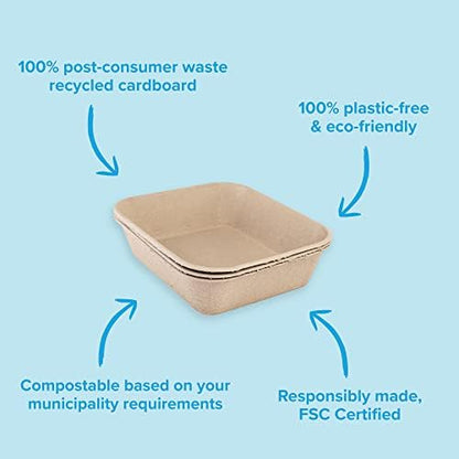 Kitty Sift (6-Pack) Disposable Cat Litter Box, Sustainable, Clean - Large, 6-Pack