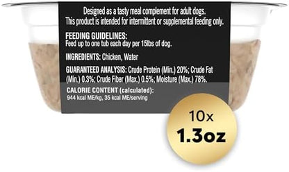Cesar Simply Crafted Adult Wet Dog Food Meal Topper, Chicken, 1.3 oz. (10 Count, Pack of 1)
