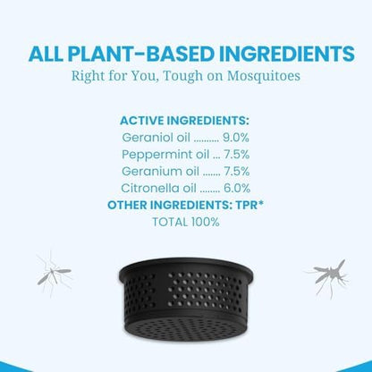 Mosquito Repellent Outdoor Patio, Bug Repellent Outdoor Portable Insect Repeller, Rechargeable Mosquito Repellent Device Camping Hiking 2 Refills (Black)