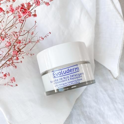 Evoluderm Anti-Fatigue Plumping Night Cream Sleeping Balm (Mask) Antioxidant Hyaluronic Acid & Avocado 1.69 Fl Oz