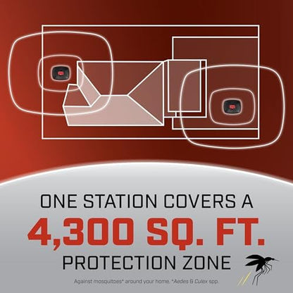 Ortho Home Defense Mosquito Kill and Prevent, Controls Mosquitoes and Larvae, Silent, Easy-to-Use, Protects up to 4,300 sq. ft., 1 Mosquito Station and 2 Refill Bands