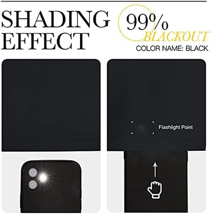 NICETOWN Halloween Pitch Black Solid Thermal Insulated Grommet Blackout Curtains/Drapes for Bedroom Window (2 Panels, 42 inches Wide by 63 inches Long, Black)