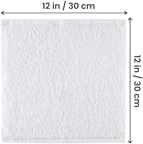 Utopia Towels Cotton Washcloths Set - 100% Ring Spun Cotton, Premium Quality Flannel Face Cloths, Highly Absorbent and Soft Feel Fingertip Towels (24 Pack, White)