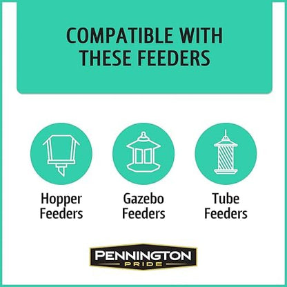 Pennington Pride Wild Finch Blend, Wild Bird Seed for Outside Feeders, Special Mix for a Variety of Musical & Colorful Birds, Great to Feed Year-Round, 10-lb. Bag