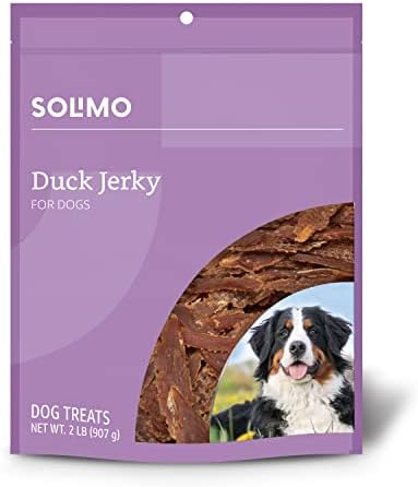 Amazon Brand - Solimo Duck Jerky Dog Treats,2 pounds