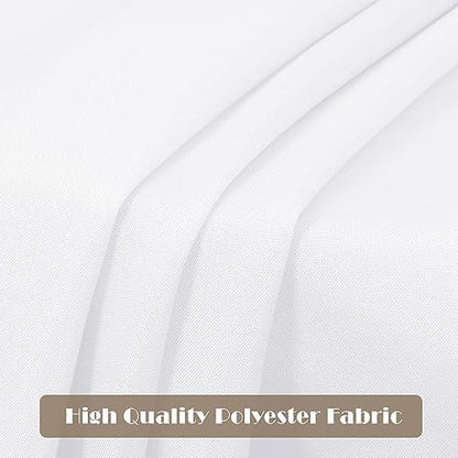 sancua 6 Pack White Tablecloth 60 x 84 Inch, Rectangle Table Cloth for 4ft Tables - Stain and Wrinkle Resistant Washable Polyester Table Cover for Dining Wedding Banquet Party Buffet Restaurant