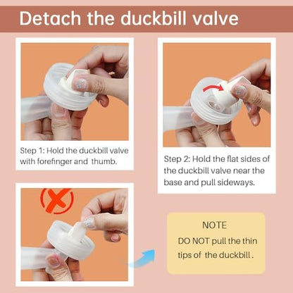 PumpMom-us Breast Pump Parts for Spectra, Replace Duckbill Valves Tubes Backflow Protector Membrane for Spectra S1 S2 9 Plus Breastpumps