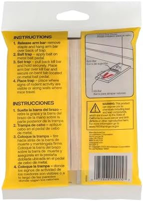 Victor Mouse Traps M150-12, Metal Pedal, Sustainably Sourced FSC Wood, Wooden Mouse Traps - Pack of 12