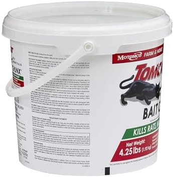 Tomcat with Bromethalin Bait Chunx Pail, Rat and Mice Control for Agricultural Use and Professional Applicators, 4.25 lbs.