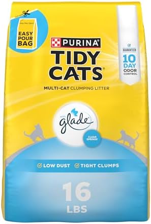 Purina Tidy Cats Clumping Multi Cat Litter, Glade Clear Springs - 16 lb. Bag