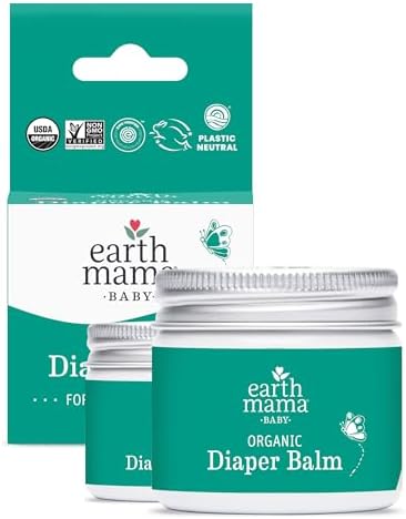 Earth Mama Organic Diaper Balm 2-Ounce | Diaper Cream for Baby | EWG Verified, Petroleum & Artificial Fragrance-Free with Calendula for Sensitive Skin (2-Pack)