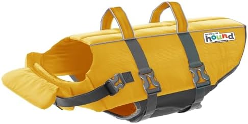 Outward Hound Granby Splash Dog Life Jacket, High-Buoyancy Dog Life Vest for Swimming, Boating, and Water Safety, Large, Yellow